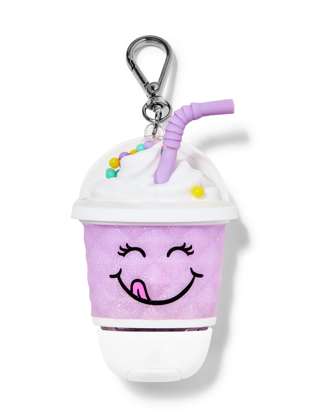 PURPLE FACETED DRINK - Hulstur fyrir lítið handspritt