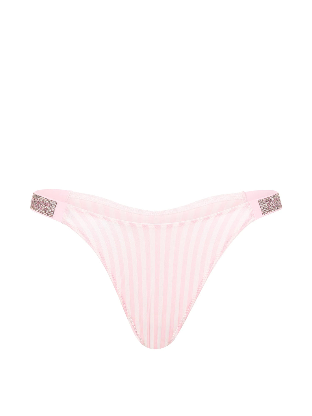 Logo Shine Strap Thong Panty Pink Heritage Stripes – Nærbuxur