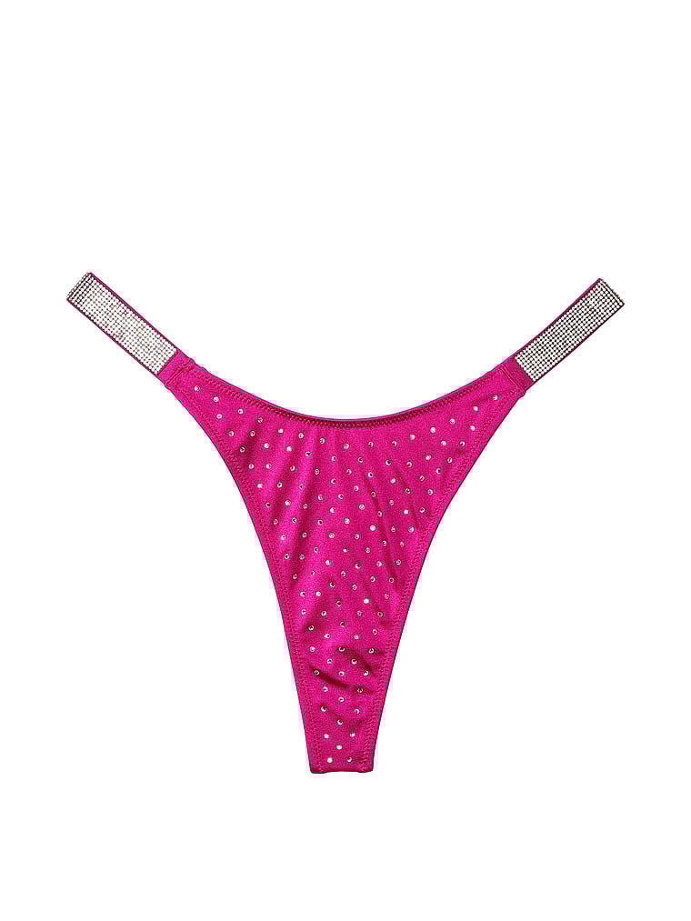Shine Strap Thong Bikini Bottom - Bikini Buxur