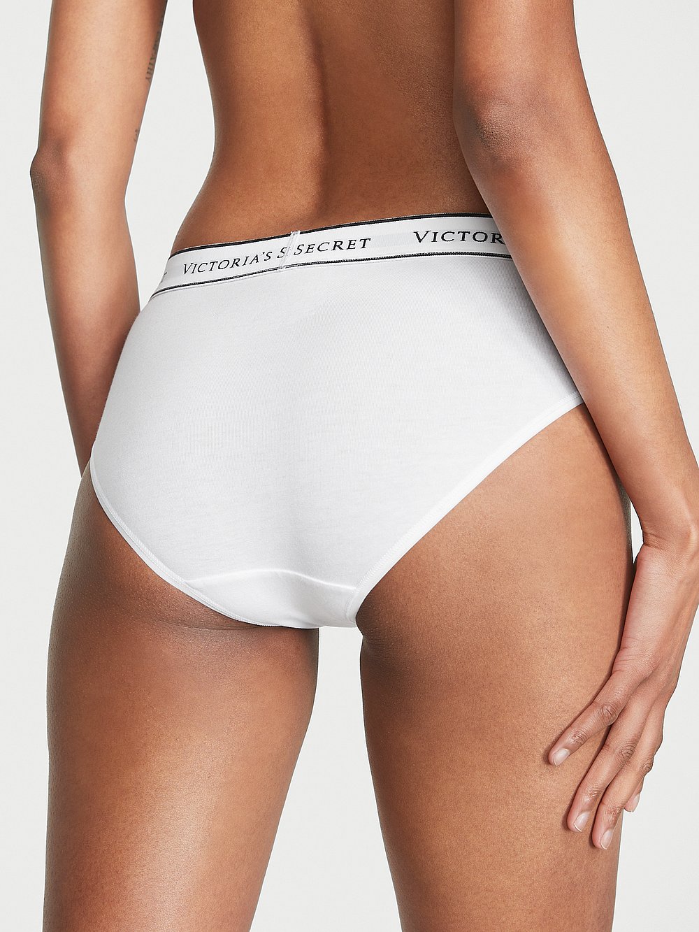 Mini Logo Cotton Hiphugger Panty Nærbuxur – Victoria&