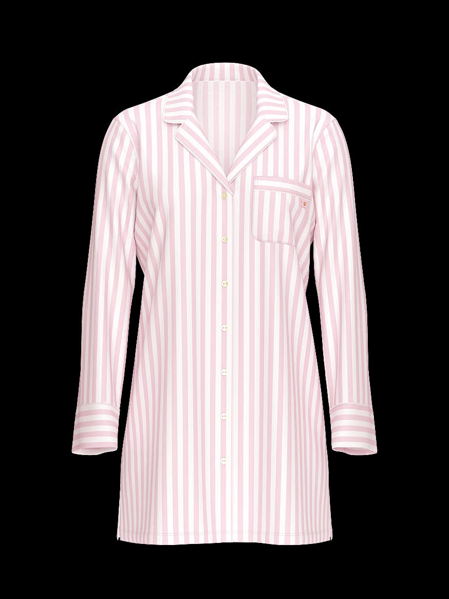 Modal Soft Button-Front Sleepshirt - Náttskyrta