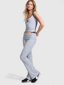 All Day Cotton Foldover Flare Leggings - Heather Grey Halloween