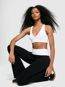 All Day Cotton Foldover Flare Leggings - Spring Brake Midnight