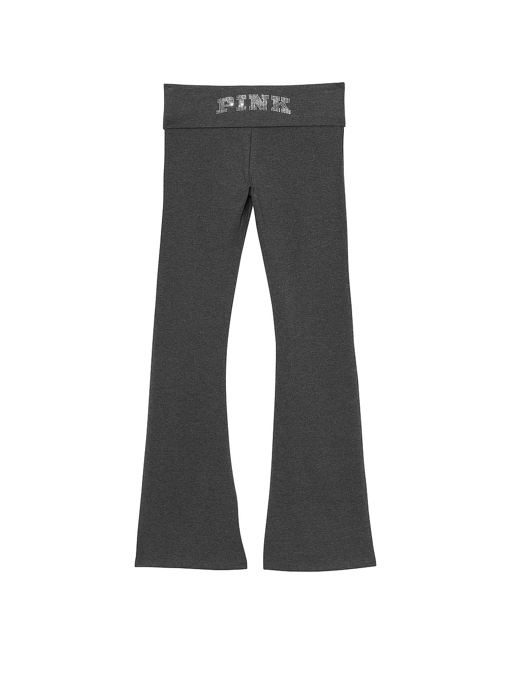 All Day Cotton Foldover Flare Leggings Charcoal Heather Grey Bling – Victoria's Secret – mynd 2