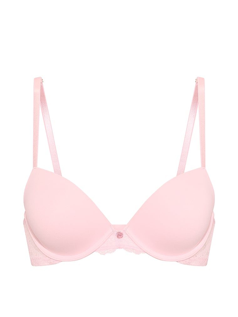 Smooth &amp; Lace Push-Up Bra – Angel Pink