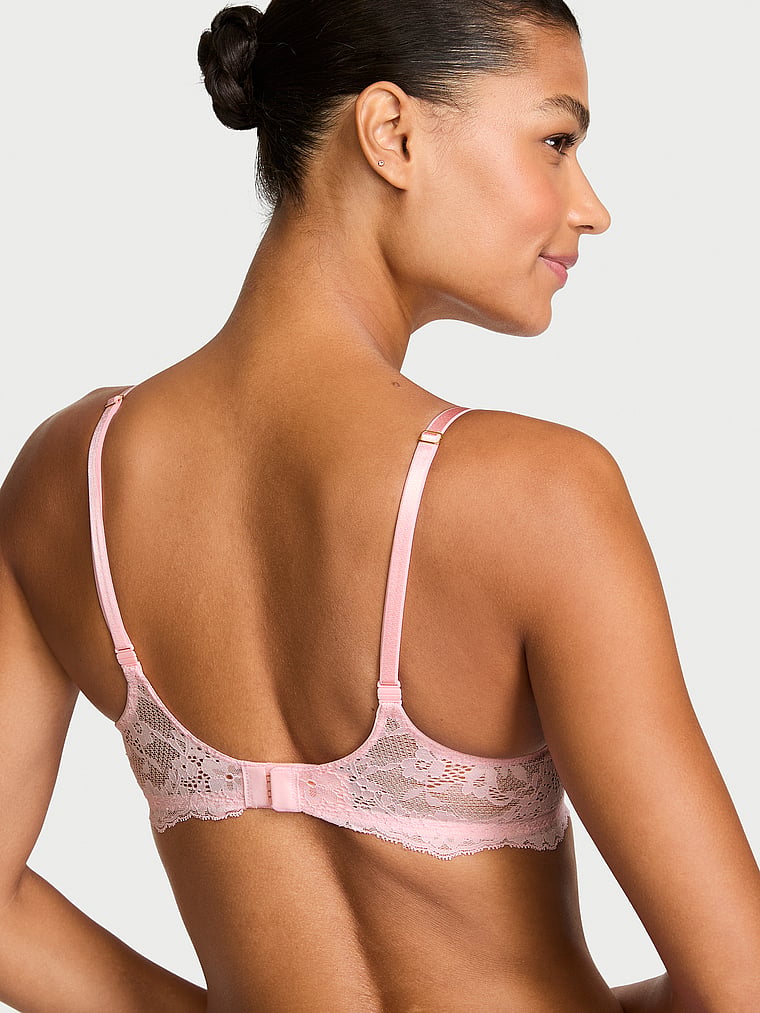 Smooth &amp; Lace Push-Up Bra – Angel Pink