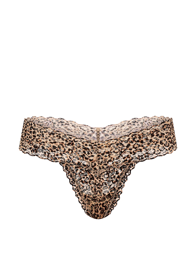 Lace Thong Panty – Leopard