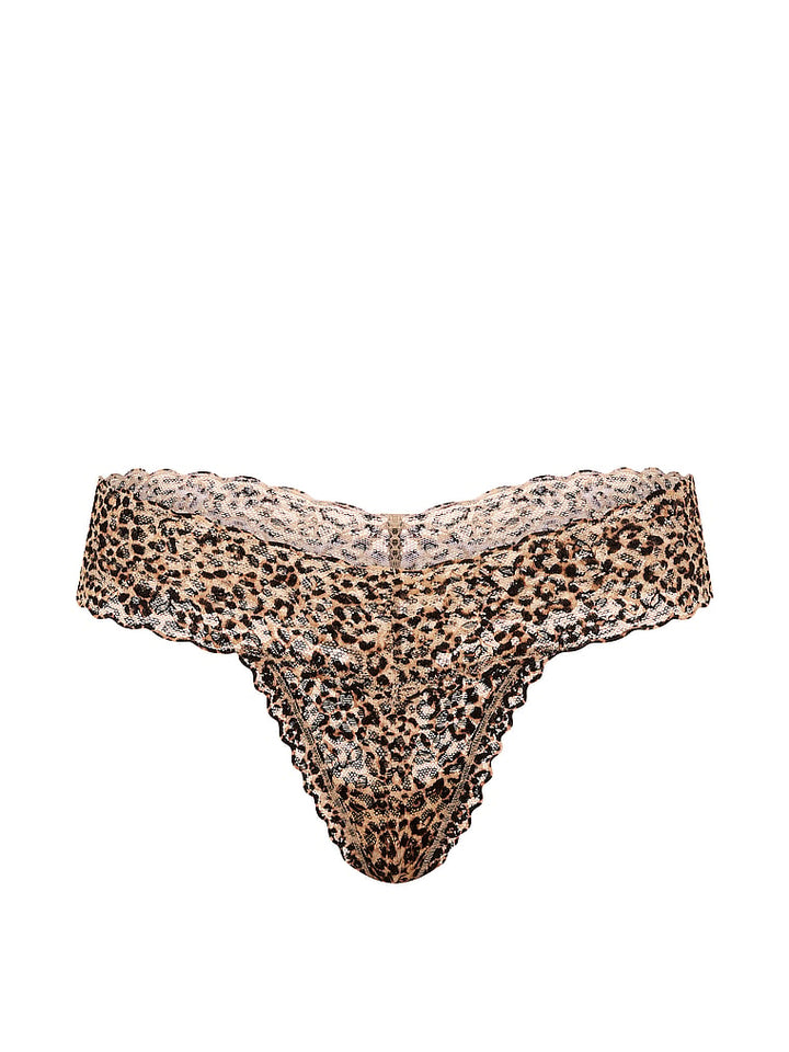 Lace Thong Panty – Leopard