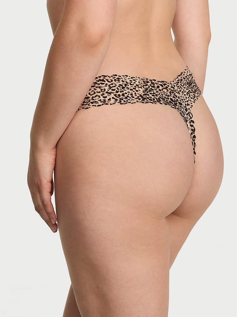 Lace Thong Panty – Leopard