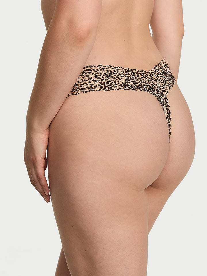 Lace Thong Panty – Leopard