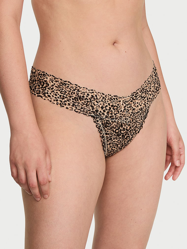 Lace Thong Panty – Leopard