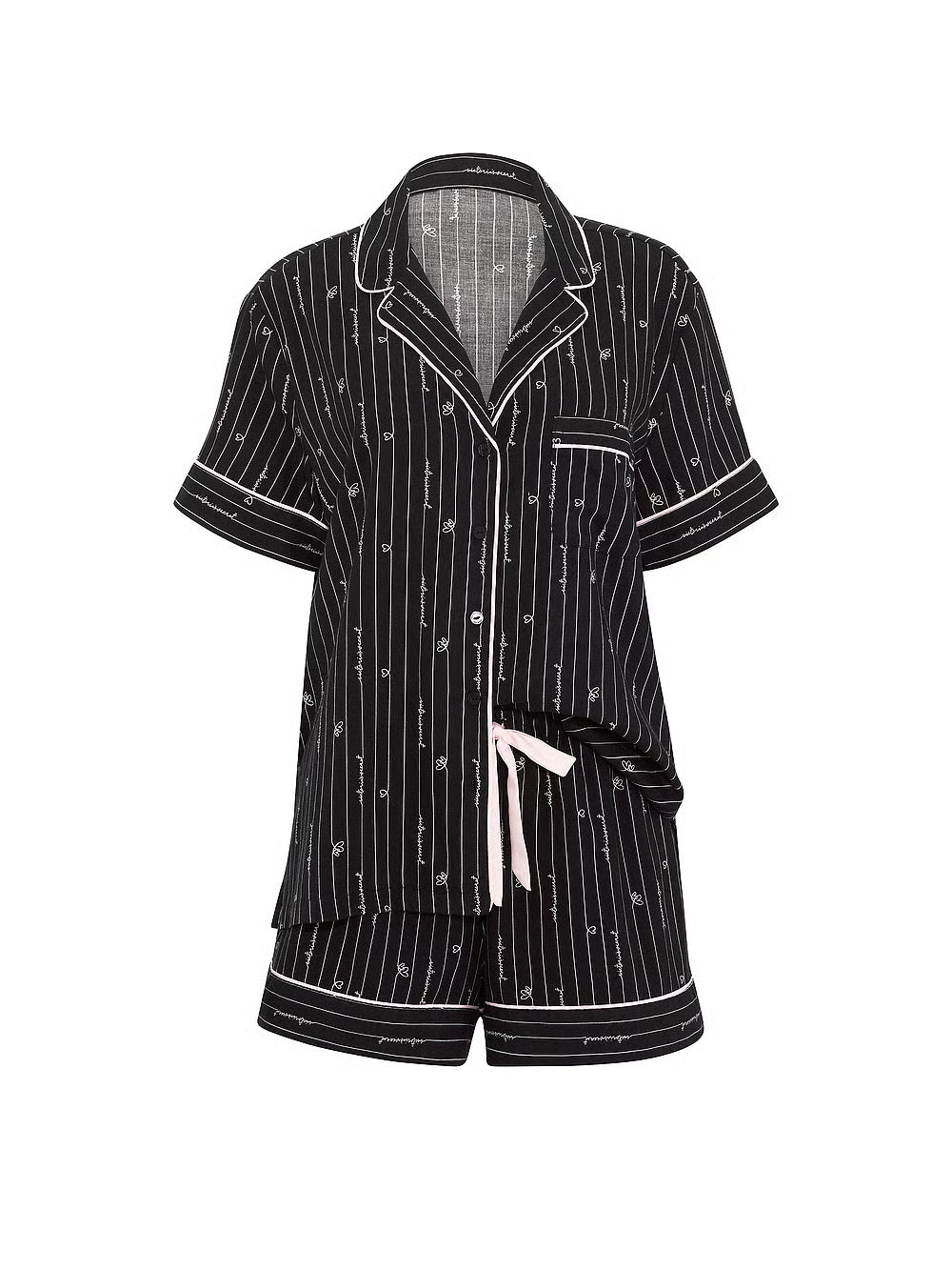 Flannel Short Pajama Set – Náttföt