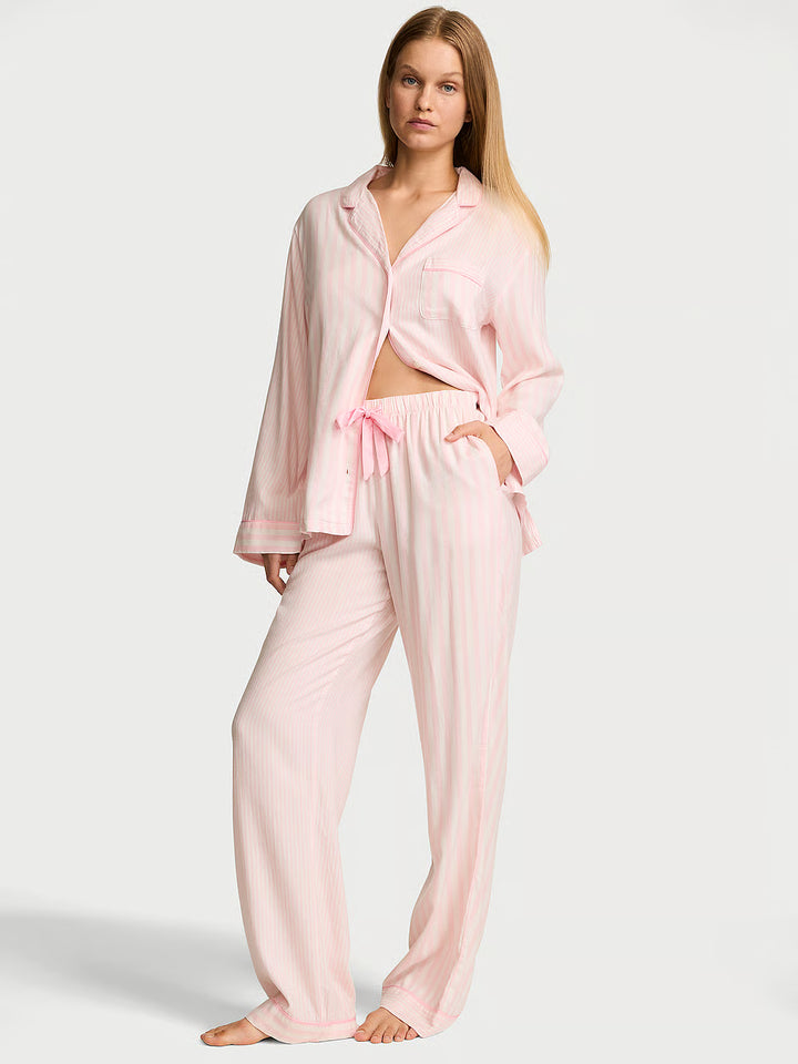 Flannel Long Pajama Set – Náttföt