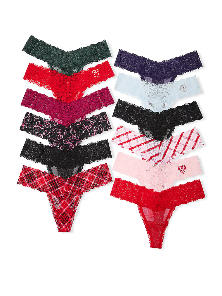 12 Pack Thong Holiday Advent Calendar Nærbuxnadagatal – Victoria&