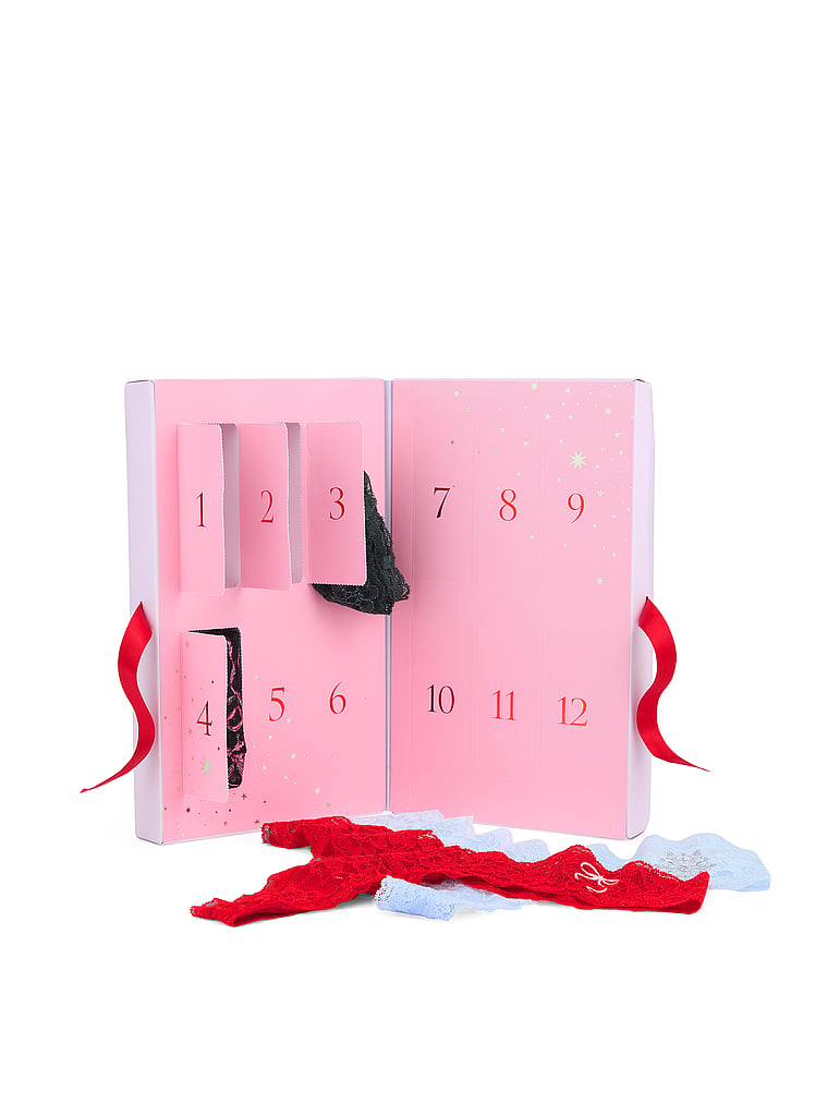 12 Pack Thong Holiday Advent Calendar Nærbuxnadagatal – Victoria's Secret – mynd 2