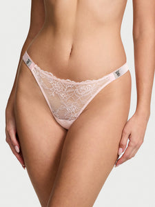 Scattered Shine Strap Lace Thong Panty - Nærbuxur