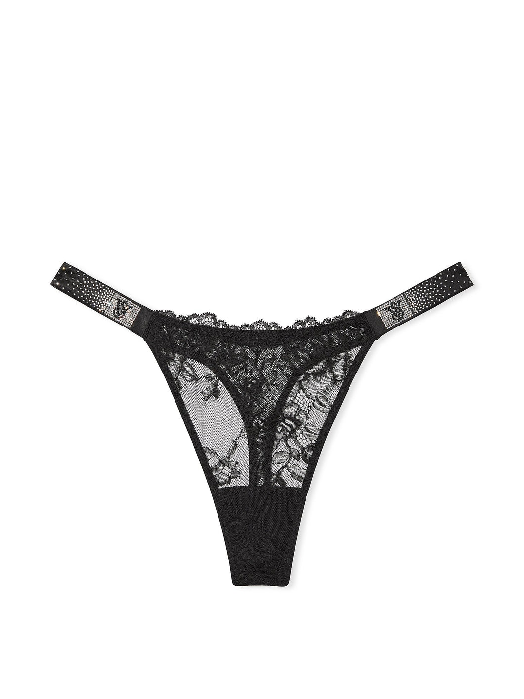 Scattered Shine Strap Lace Thong Panty - Nærbuxur