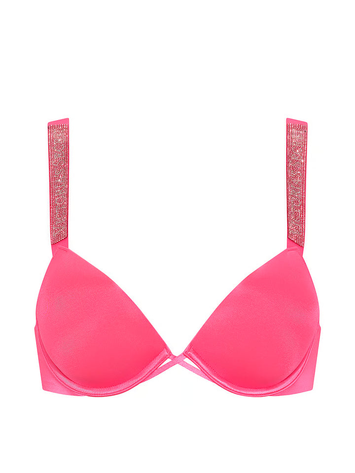 Logo Shine Strap Push-Up Bra – Brjóstahaldari