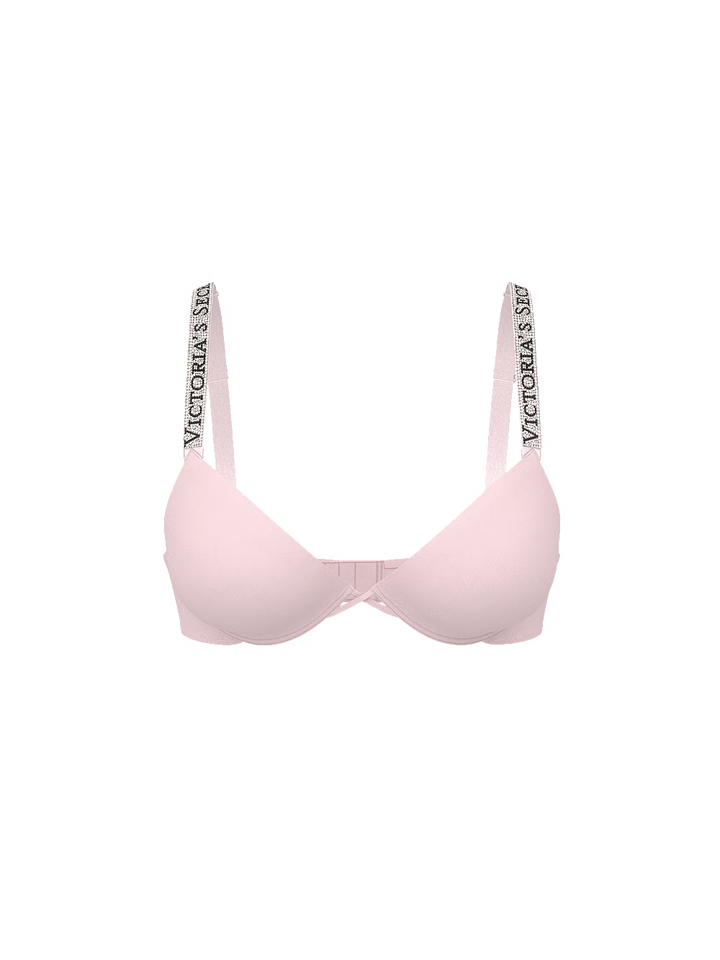 Logo Shine Strap Push-Up Bra – Brjóstahaldari