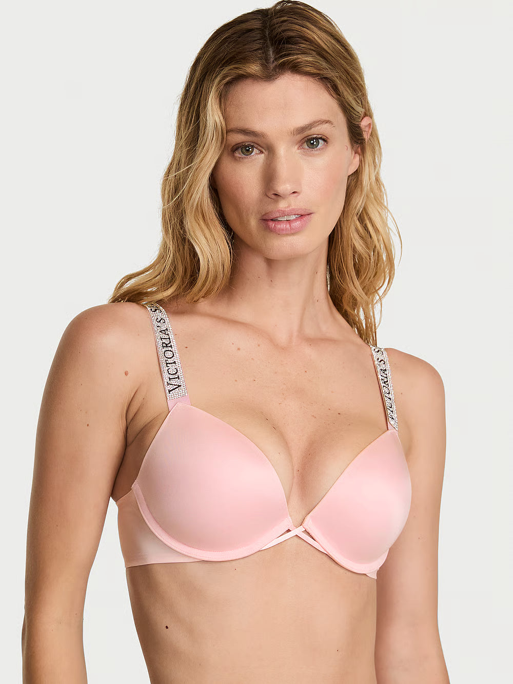 Logo Shine Strap Push-Up Bra – Brjóstahaldari