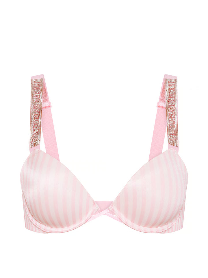 Logo Shine Strap Push-Up Bra – Brjóstahaldari