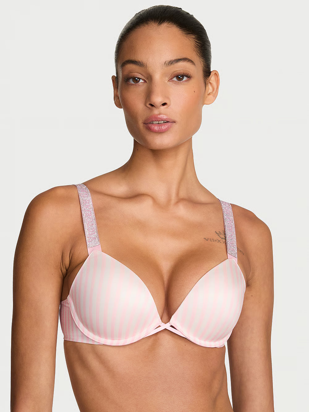 Logo Shine Strap Push-Up Bra – Brjóstahaldari
