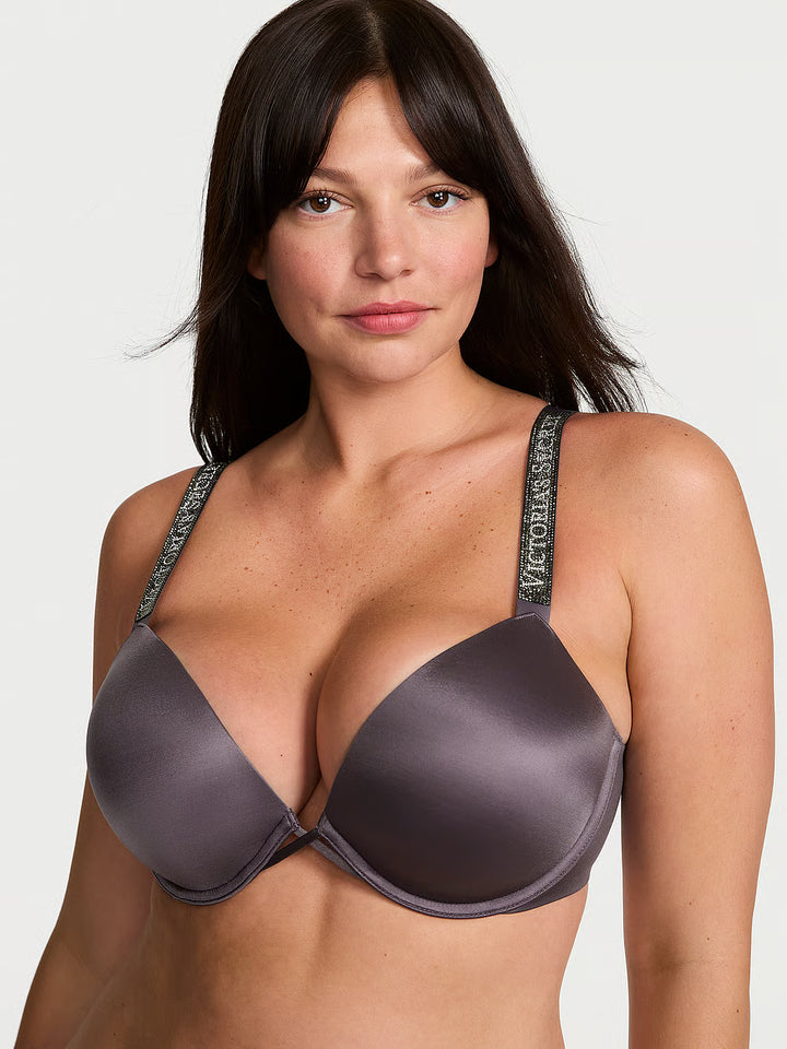 Logo Shine Strap Push-Up Bra – Brjóstahaldari