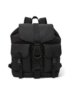 NYLON CARGO BACKPACK - Pure Black