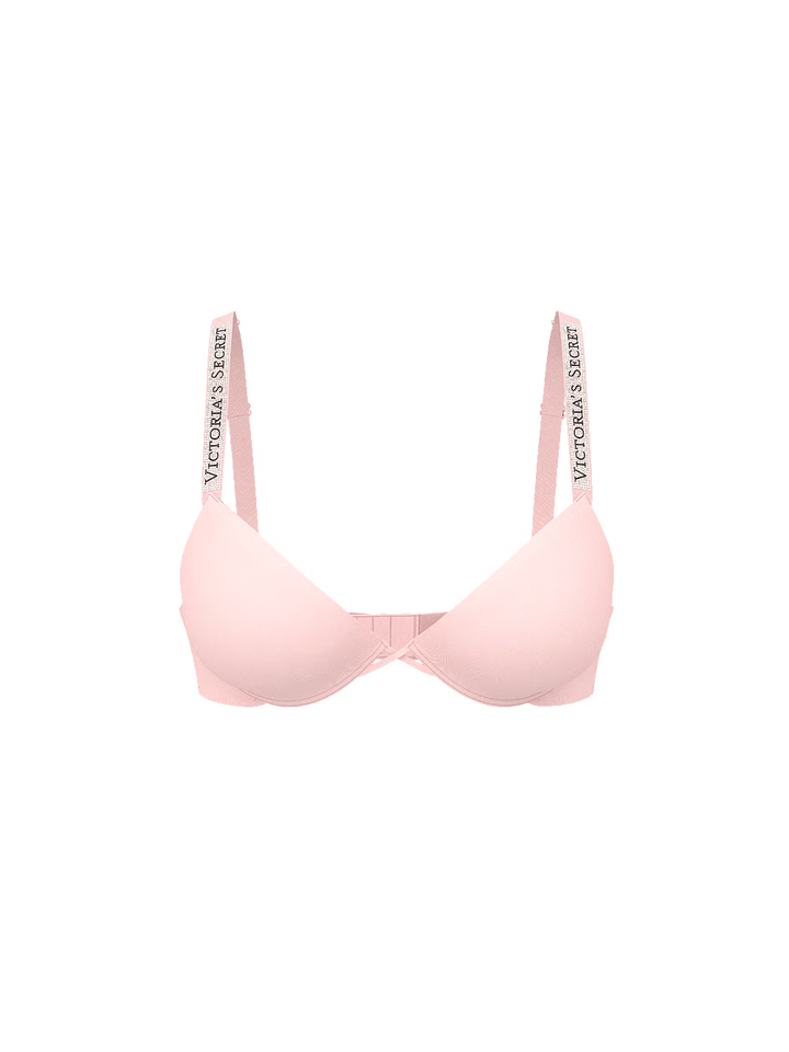 Logo Shine Strap Lightly Lined Low-Cut Demi Bra – Brjóstahaldari