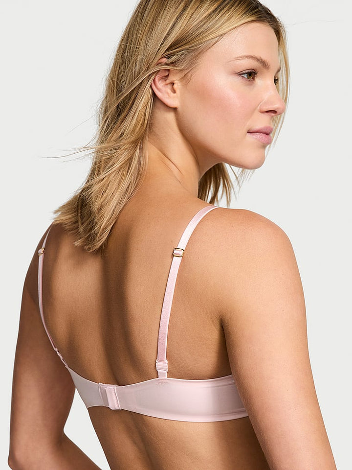 Smooth Lightly Lined Plunge Demi Bra – Angel Pink