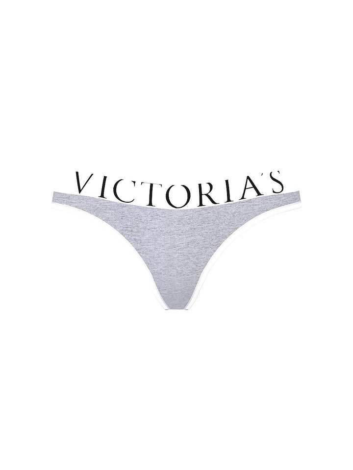 Exploded Logo Cotton Thong Panty – Nærbuxur
