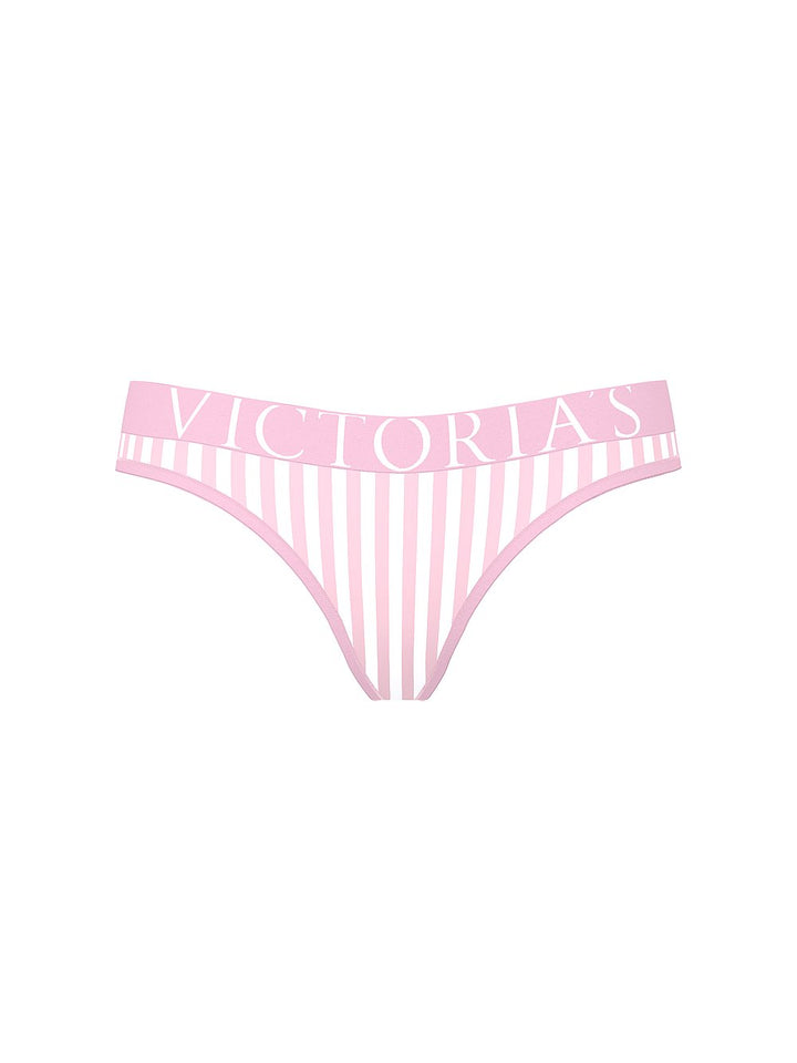 Exploded Logo Cotton Thong Panty – Nærbuxur