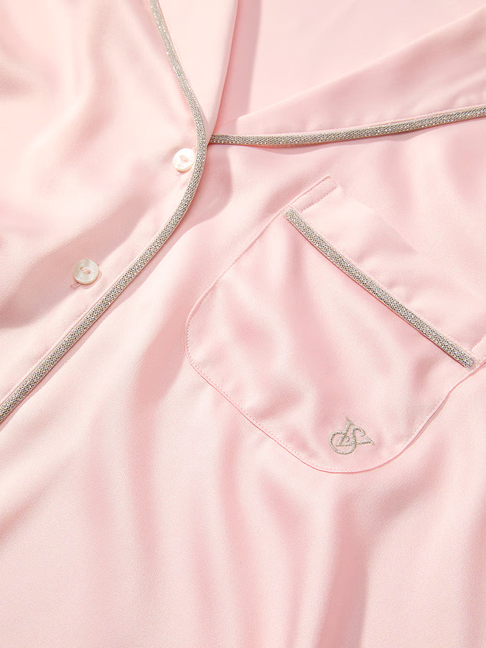 Signature Satin Shine Long Pajama Set – Náttföt