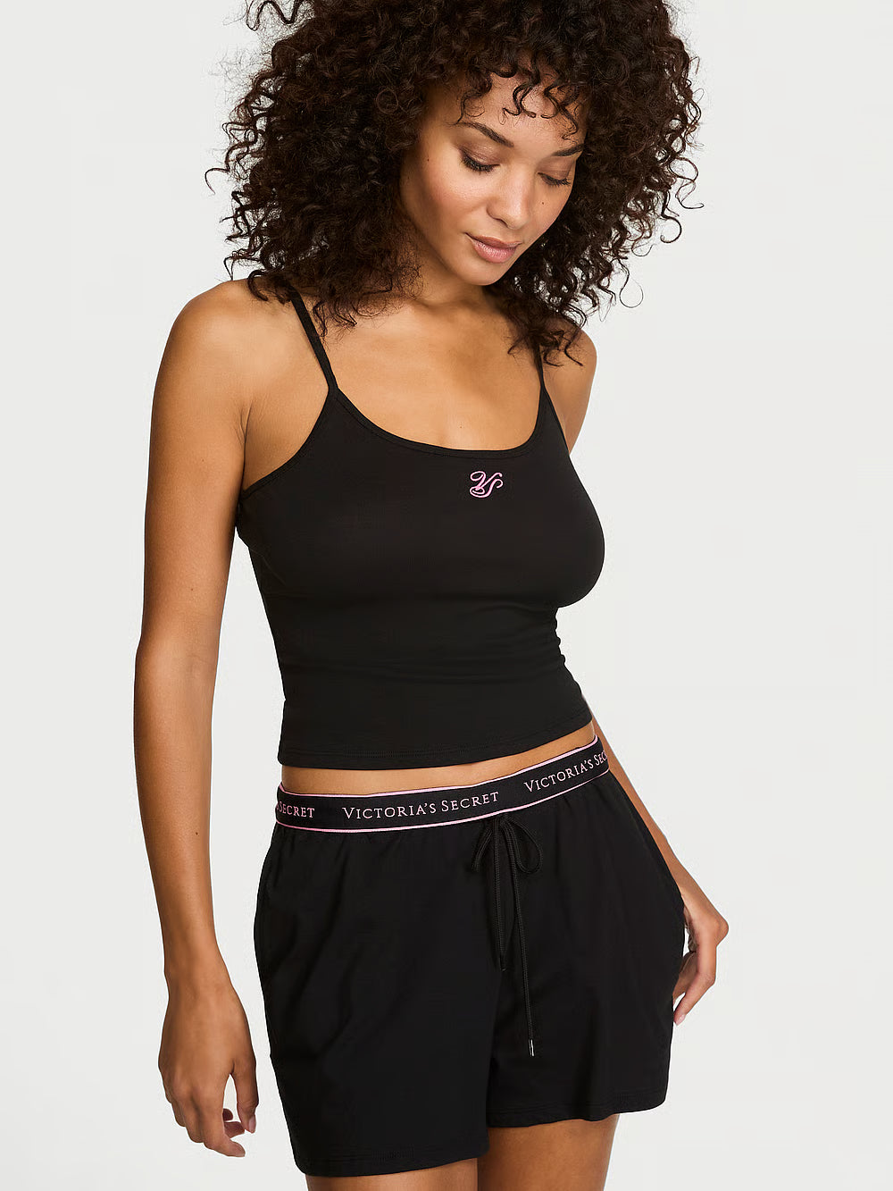 Cotton Cami &amp; Short Set – Náttföt