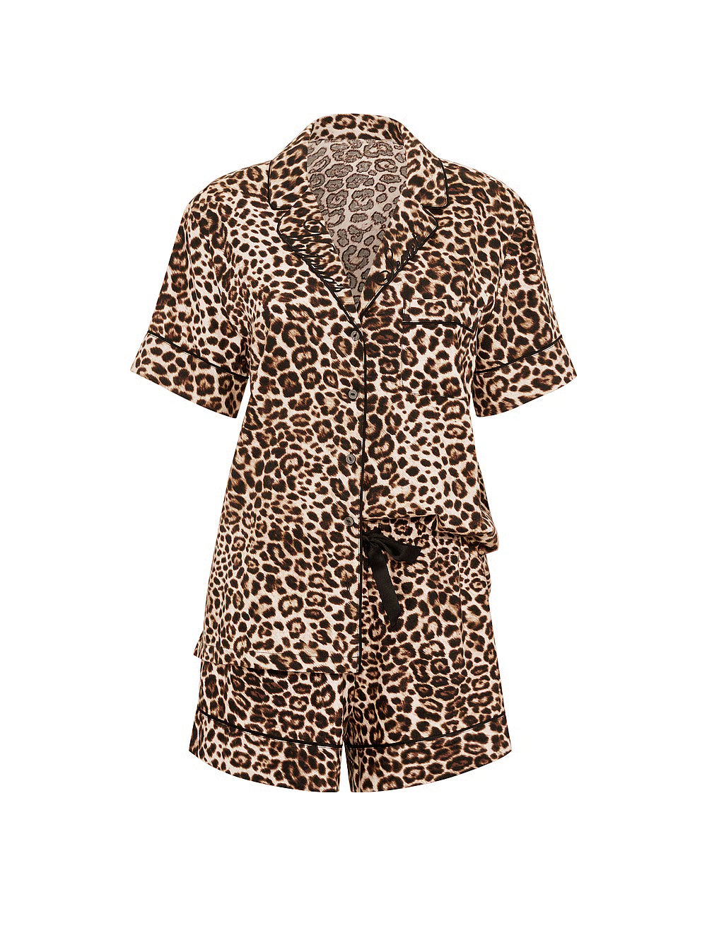 Flannel Short Pajama Set – Náttföt