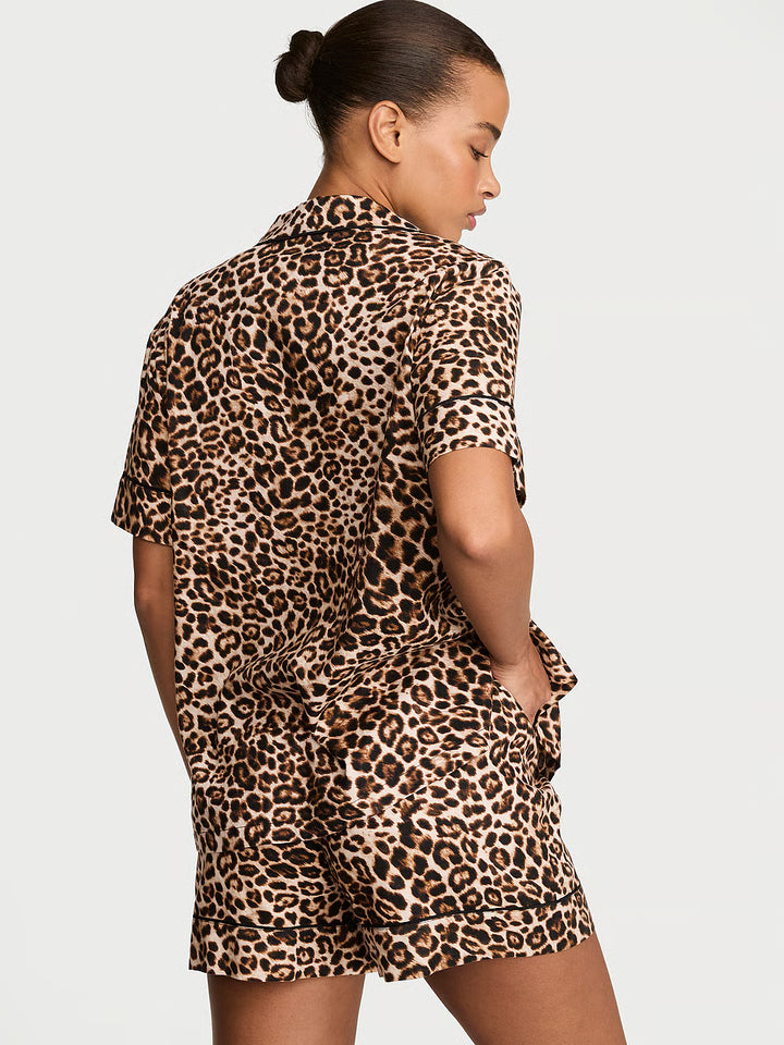 Flannel Short Pajama Set – Náttföt