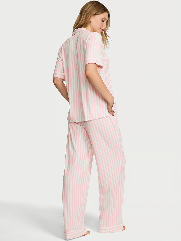 SoSoft Short-Sleeve Long Pajama Set – Náttföt