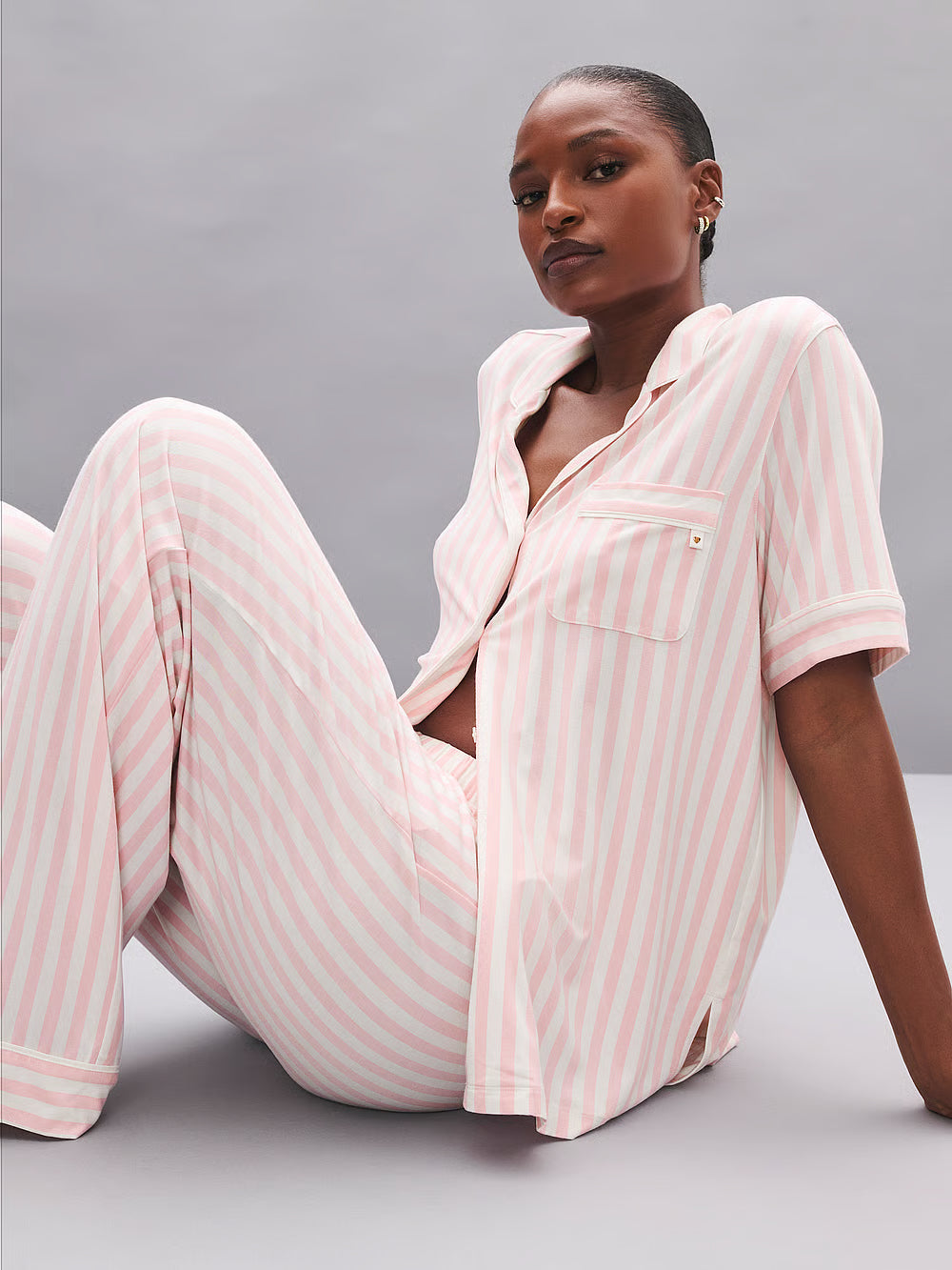 SoSoft Short-Sleeve Long Pajama Set – Náttföt