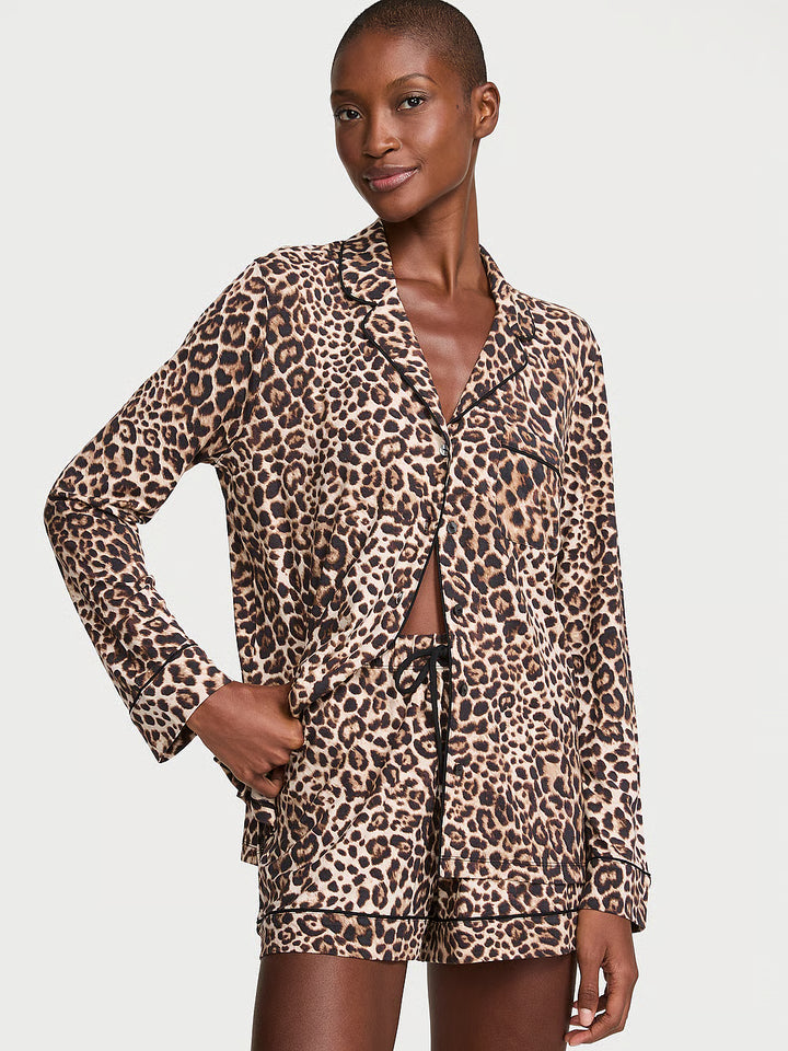 SoSoft Long-Sleeve Short Pajama Set – Náttföt