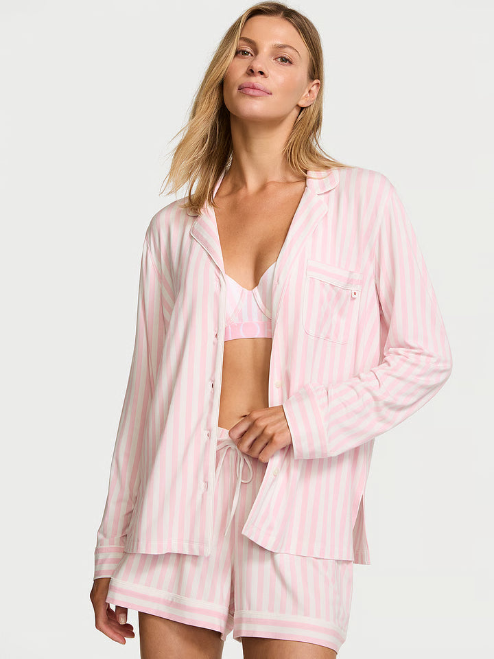 SoSoft Long-Sleeve Short Pajama Set – Náttföt
