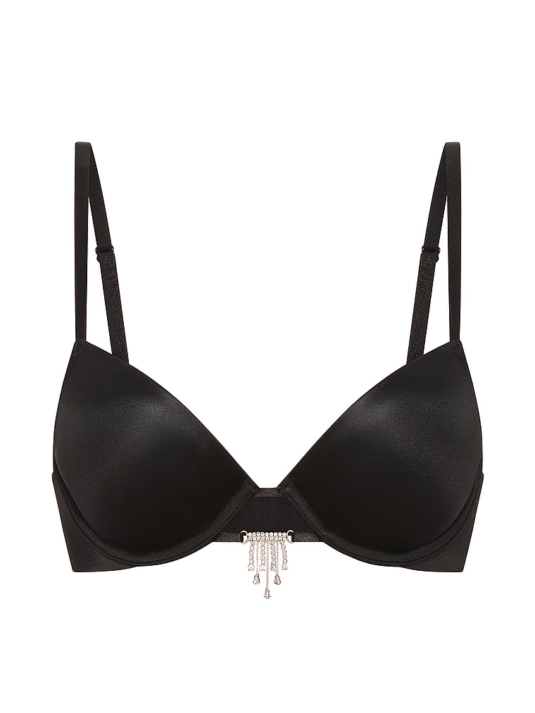 Angel Shine Push-Up Bra – Black