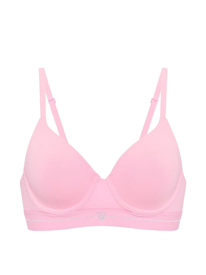 Signature Shine Cotton Lightly Lined Full-Coverage Bra – Victoria Pink