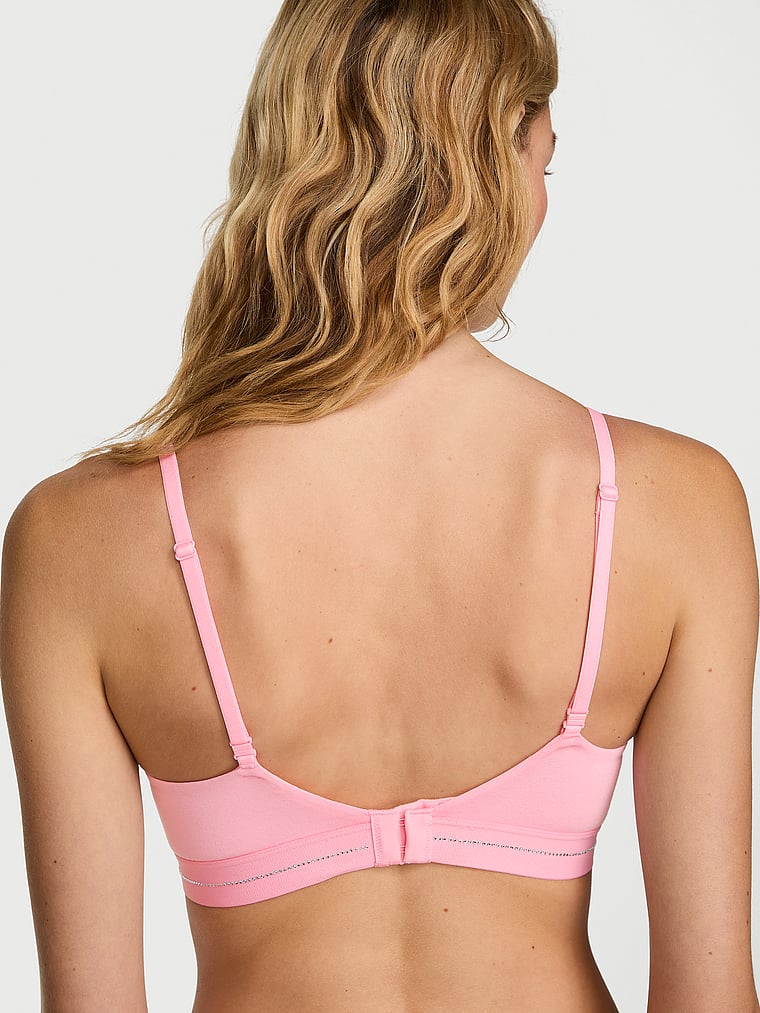 Signature Shine Cotton Lightly Lined Balconette Bra – Victoria Pink