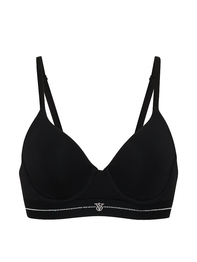 Perfect Shape Signature Shine Cotton Push-Up Bra – Black