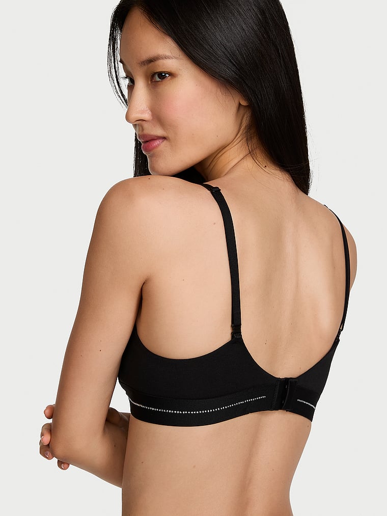 Perfect Shape Signature Shine Cotton Push-Up Bra – Black