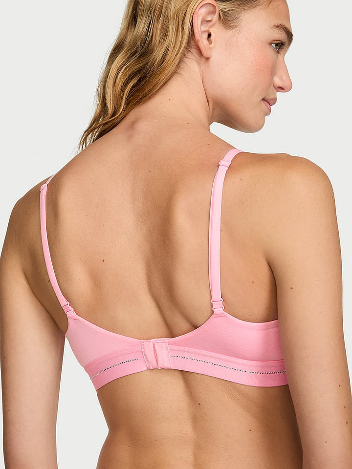 Signature Shine Cotton Lightly Lined Wireless Bra – Victoria Pink