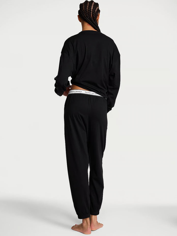 Cotton Shine Jogger Long Pajama Set – Náttföt