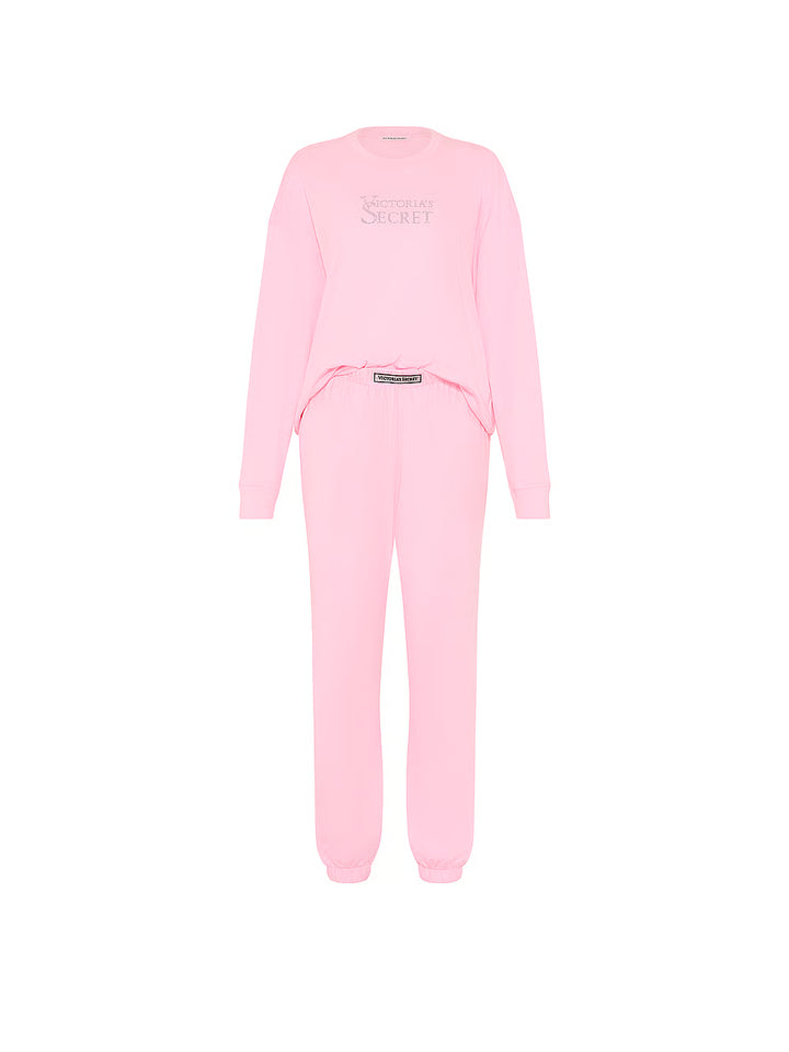 Cotton Shine Jogger Long Pajama Set – Náttföt