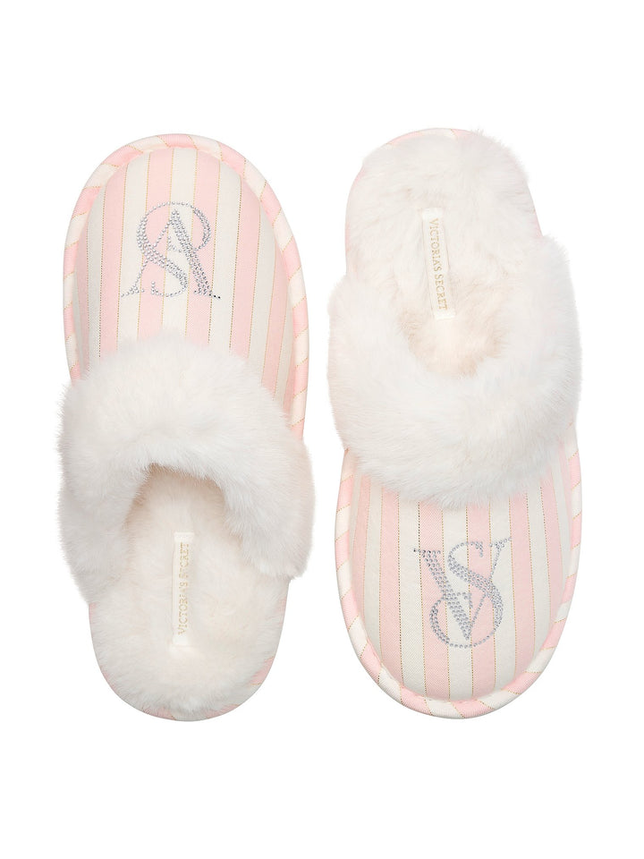 Cozy Flannel Faux Fur Closed-Toe Slippers – Inniskór