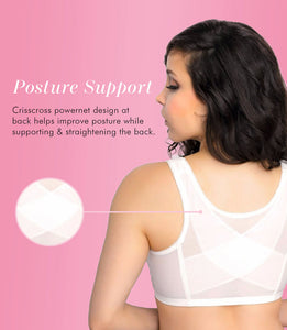 FULLY® Front Close Wirefree Posture Bra with Lace - Brjóstahaldari
